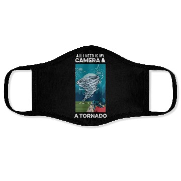 Discover Camera & Tornado Videographer Gift Face Masks