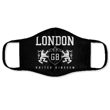 Discover London England UK Souvenir Gift Face Masks