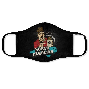Discover Vintage Raleigh NC Moonshine Face Masks