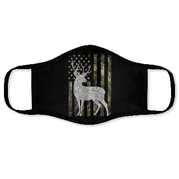 Discover Camo USA Flag Deer Elk Face Masks