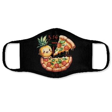 Discover pi day math Pineapple pizza Toppings Face Masks