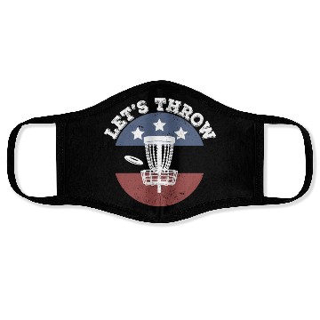 Discover Disc Golf Player American Disc Golfer Face Masks