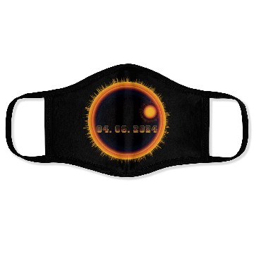 Discover April 08 2024 Solar Eclipse - Science Face Masks