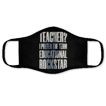 Discover Funny Music Teacher - Educational Rockstar Face Masks