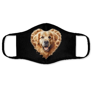 Discover Golden Heart for Golden Retriever Face Masks