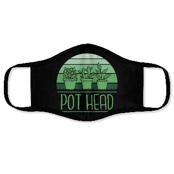 Discover Green Thumb, Potted Plant Paradise Face Masks