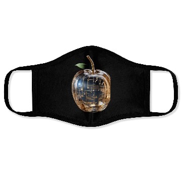 Discover Crystal Apple with music nout & Instruments Face Masks