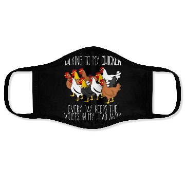 Discover Chickens Poultry Chicken Farmer Face Masks