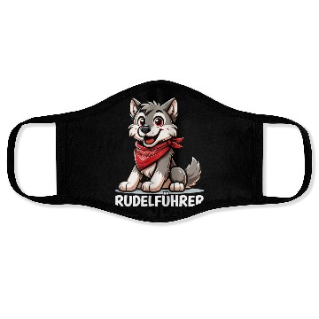 Discover Adorable Wolf Pup Leader Design Face Masks