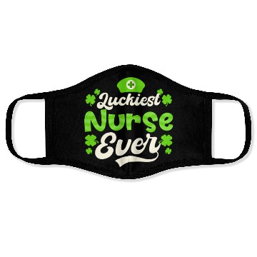 Discover St Patricks Day Nurse Luckiest Nurse Ever Face Masks