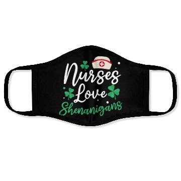 Discover St Patricks Day Nurse Nurses Love Shenanigans Face Masks