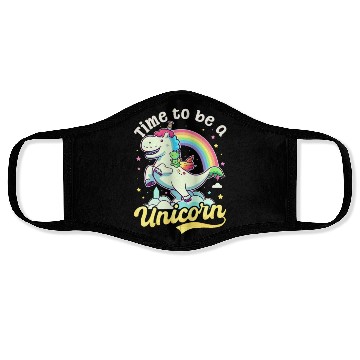 Discover Unicorn Time To Be Unicorn Face Masks