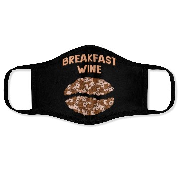 Discover Breakfast Wine Coffee Lover Wine Lover Caffeine Ch Face Masks
