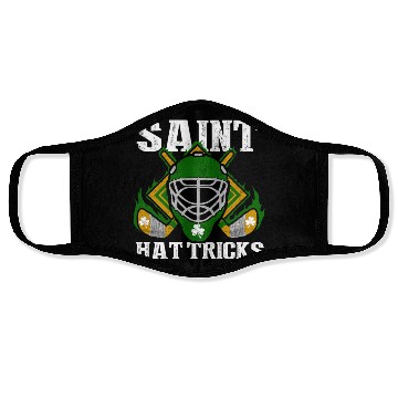 Discover Saint Hattricks Hockey St Patricks Day Face Masks