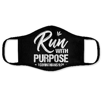 Discover Run With Purpose Bible Verse Face Masks