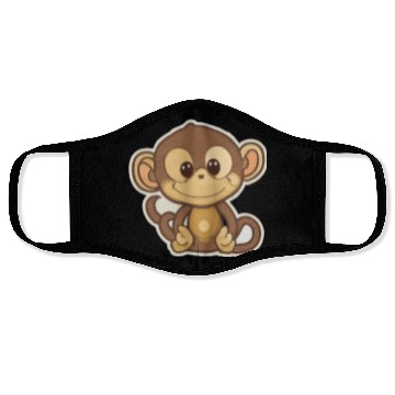 Discover Monkey cartoon animal Face Masks