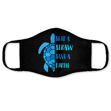 Discover Skip A Siraw Save A Turtle Face Masks