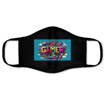 Discover Neon Arcade Retro Gamer Face Masks