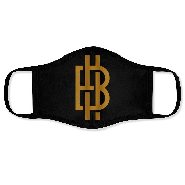 Discover Bitcoin Logo Gold Face Masks