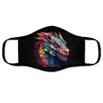 Discover Cerulean Coil: The Stained Glass Dragon Face Masks