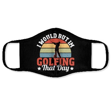 Discover Golf Course Golfers Funny Golf Face Masks