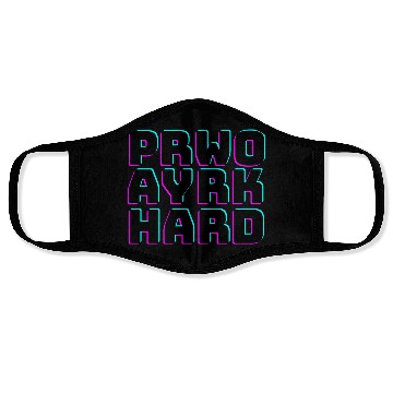 Discover pray hard work hard Face Masks