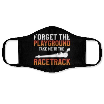 Discover Racetrack Drag Racing dragster Face Masks
