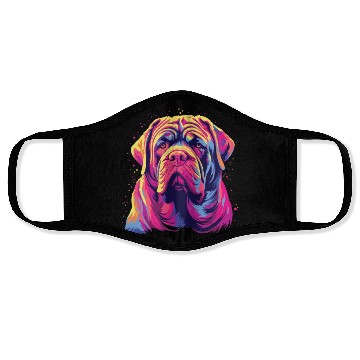 Discover Watercolor Colorful Neapolitan Mastiff Face Masks