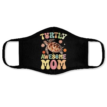 Discover Groovy Turtle Lover Mom Face Masks