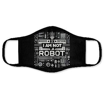 Discover I Am Not A Robot 6 Face Masks