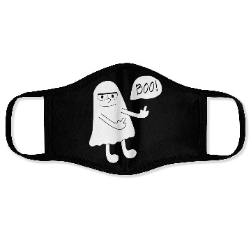 Discover Ghost morbid middle finger Face Masks