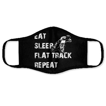 Discover Funny Flat Track Motorcycle Racing Face Masks