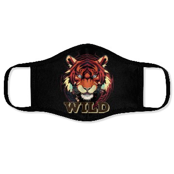 Discover Wild Tiger Art Face Masks