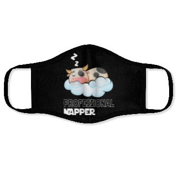 Discover Professional Napper Cow Sleeping Late Riser Face Masks