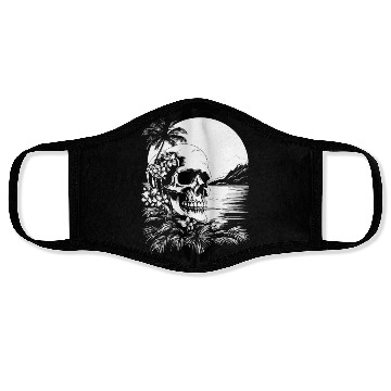 Discover Surfing Surfer Skull Nature Face Masks