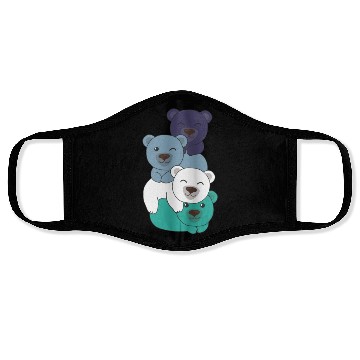 Discover Oriented Aroace Flag Pride Lgbtq Cute Bear Face Masks