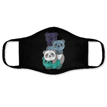 Discover Oriented Aroace Flag Pride Lgbtq Cute Panda Face Masks