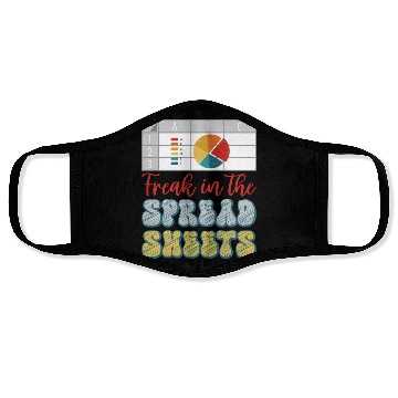 Discover Freak In The Spreadsheets Funny Accountant Face Masks