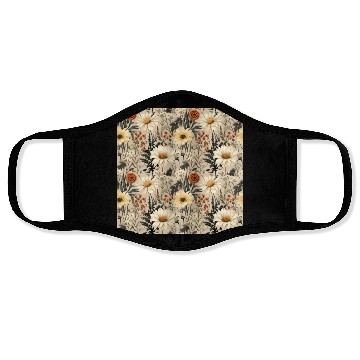 Discover Delicate Wildflowers Pattern Face Masks