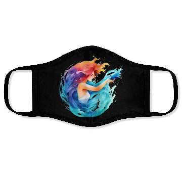 Discover Color splash zodiac: Aquarius Face Masks