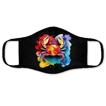 Discover Color splash zodiac: Cancer Face Masks