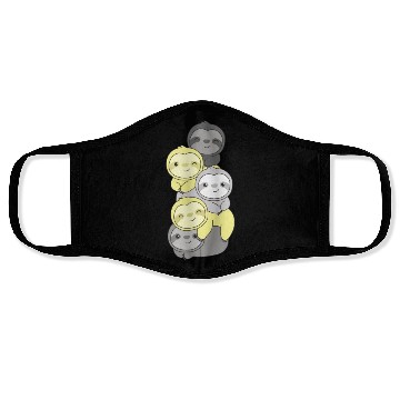Discover Perigender Flag Pride Lgbtq Cute Sloth Stack Face Masks