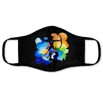 Discover Color splash zodiac: Sagittarius Face Masks