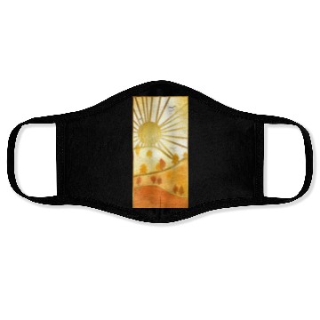Discover Landscape Sun Face Masks