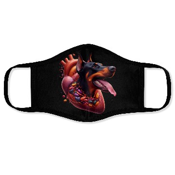 Discover Doberman Devotion: Heartfelt Merch Collection Face Masks