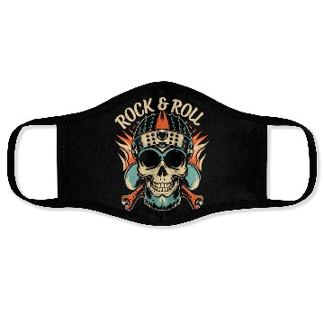 Discover Rock and Roll Skull Face Masks