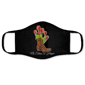 Discover Tulips Flowers Boot Garden Tulip Face Masks