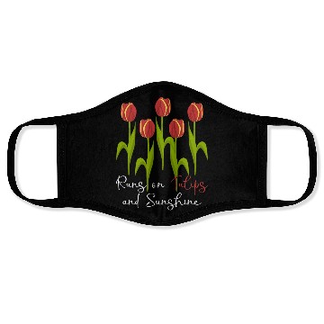 Discover Tulips Garden Tulip Flowers Face Masks