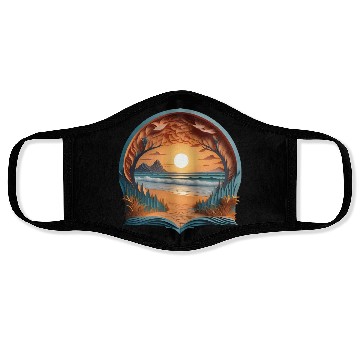 Discover Sea and Sun Artwork Face Masks