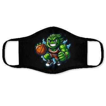 Discover Green Basketball Mascot Face Masks